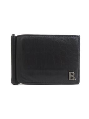 Auth Balenciaga Bill Compartment Black #302946B13B